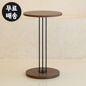 [벤티스가구]무어 무늬목 높은 사이드 카페 원형 테이블 원탁 탁자 커피숍 보조 우드 미니(400)
