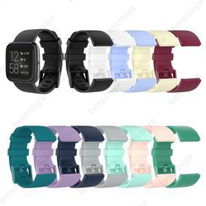 Fitbit Versa 용 1PCS 실리콘 밴드 Lite 액세서리 스마트 시계 팔찌 교체 손목
