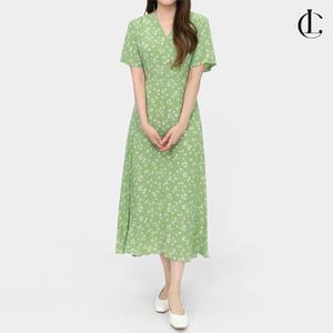 여자 랩원피스 쉬폰 반팔 롱 드레스 LCM029