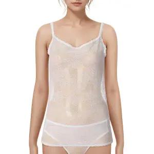 [롯데백화점]비비안 (WHITE) 부드러운 올레이스 여성 끈 런닝 RU7386WH