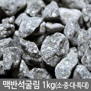 맥반석 굴림 1kg (소립.중립.대립.특대사이즈 모음) 구이용 탈취 용자갈 수족관장식 어항 바닥재 화분 용품