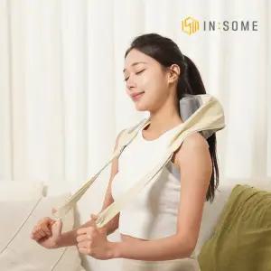 인썸 목 어깨 승모근 마사지기 무선 미온열 지압 안마기 ISM-1