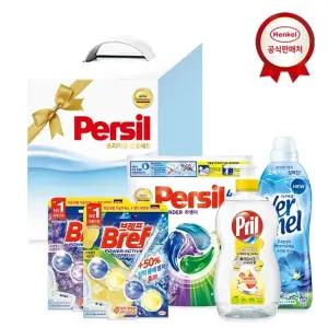 헨켈 선물세트 퍼실 디스크 38개입+버넬0.9L+프릴700ml+브레프1p 2개