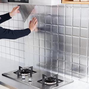 주방 방수 방유 부엌시트지 다용도 알미늄 시트지 60x500cm 주방시트지 알루미늄시트지 타일시트지 주방벽