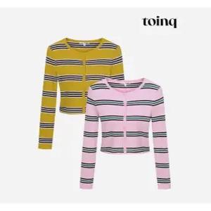 [토잉크][toinq] 골지 스트라이프 가디건(T239MCD905W)