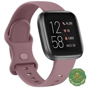 Fitbit Versa/Versa Lite 밴드용 실리콘 시계 스트랩 Smartwatch Watchband용 소프트 조절식 손목