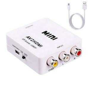 ABLEWE RCA-HDMI 변환기, 1080P AV-HDMI RCA 복합 CVBS 비디오 오디오 변환기 어댑터, Xbox/PS2/Wii/SNES/N64/VHS/VCR/DVD용 PAL/NTSC 지원