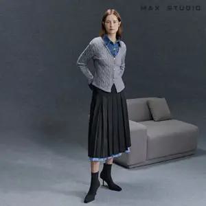 막스스튜디오 25FW 플리츠 셔츠 레이어드 스커트