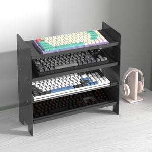 키보드거치대 3단 4단 데스크탑 5mm 보관선반 PC방 정리함 기계식