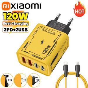Xiaomi 120W 충전기 초고속 유형-C GaN 전화 USB-C QC 3.0 iPhone 용 어댑터 Samsung New