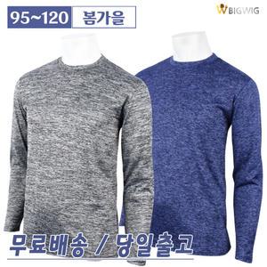 WIND보카시라운드티셔츠 남성 봄 가을 이너 긴팔 티셔츠 등산티 빅사이즈