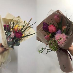 꽃덕 S사이즈 다발 모음전/장미꽃다발/카네이션꽃다발/졸업식/입학식/계절생화/프리지아/작약/자나장미