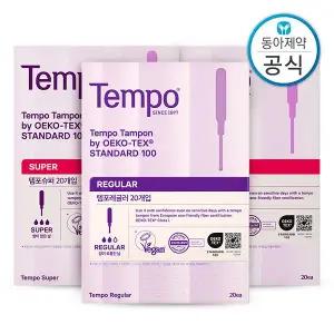 [템포] 탐폰 생리대 레귤러 20매+슈퍼 40매 총60매