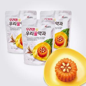 [산정마을]전통 우리밀 국산꿀로 만든 우리 꿀약과 250g x 3봉 세트