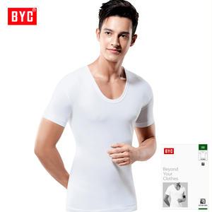 BYC40수순면U넥라운드반팔런닝5매 BYC1903