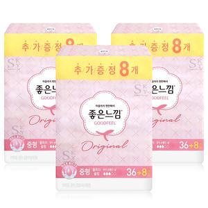 좋은느낌 오리지널 울트라 날개 중형 (36+8)x3팩 /생리대