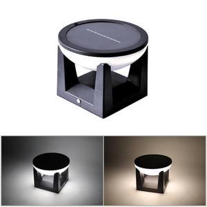 LED 태양광 문주등 2W 써클형 100x100 테라스 잔디등 야외 카페 계단