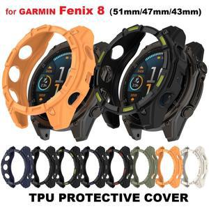 스마트 워치용 TPU 보호 케이스 가민 피닉스 8 51mm 소프트 범퍼 충격 방지 커버 30 개
