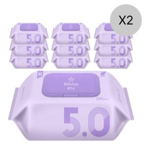 베베앙 물티슈 K5.0 캡형 어린이집 준비물 100매 20팩