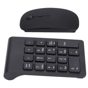 2.4G 무선 숫자 패드 마우스 콤보, 18 키 숫자 키패드 디지털 키보드, 1200 DPI 민감한 마우스, 사무실 PC