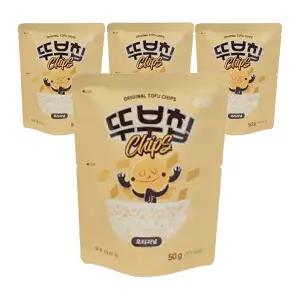 [소비기한 임박] 국산 콩 뚜부칩 두부과자 오리지널 50g, 4개
