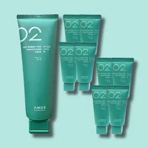 아모스 new 녹차실감 스무딩 팩 250ml x 1개 +240ml (30mlx8개)