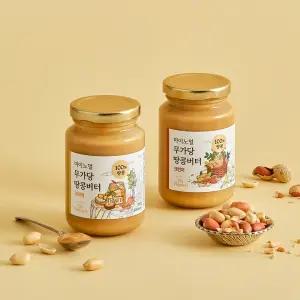 무가당 100 땅콩버터 크리미+크런치 2개