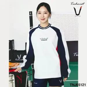 테크니스트 배드민턴 아노락 자켓 바람막이 화이트 네이비 TNJ65121 남성 여성 남녀공용