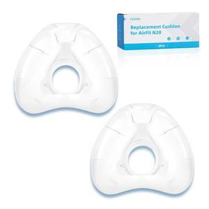ResMed AirFit N20, FSA/HSA 자격을 갖춘 교체용 비강 쿠션, N20 프레임과 호환, 신뢰할 수 있는 씰 및 완벽한 핏 마스크 커버 코, 2팩, 소형
