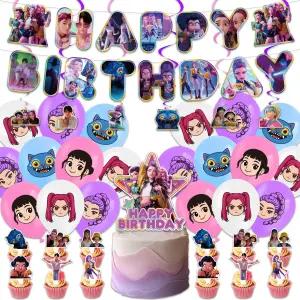 데몬헌터스굿즈 생일파티 장식 케이팝 풍선 가랜드 루미 굿즈 케데헌 사자보이즈