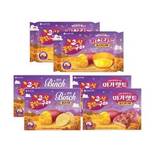 롯데웰푸드 빈츠 꿀고구마 204g + 마가렛트 꿀고구마 352g + 카스타드 꿀고구마 210g ,각2개 (총6개)