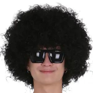 점보 가발 블랙 파티 춘자 파마 뽀글이 아줌마 광대