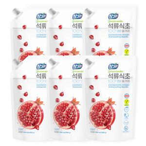 참그린 석류식초설거지 리필, 900g, 6개