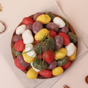 [시루조아] 굳지않는 특허기술 떡 오색 찹쌀 송편 750g 15개입(30알)