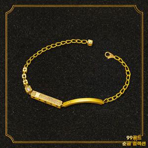 153골드 [최신]24K 순금 큐브 롱큐브클로버 KNR2897팔찌 5돈, 18.75g-타중량 판매자검색