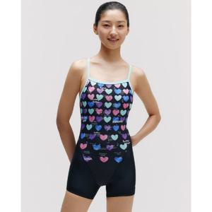 [레노마수영복](하남점)지퍼백 폴리백 브라캡 3종 무상증정여성 2부 모노하트 FLEX백 반신수영복 블랙 R...