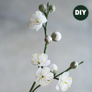 [페이퍼플라워 DIY] 백매화 나뭇가지 종이 꽃 만들기 세트 / 10송이 풀패키지세트(동영상지원)