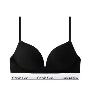 [캘빈클라인 언더웨어]CK 여성 모던 코튼 AF 플런지 푸쉬업 브라 QF7623 BLACK