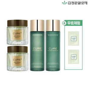 김정문 안티에이징큐어크림X2+토너+에멀전+크림 2mlX2