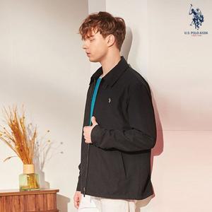 [유에스폴로][U.S. POLO ASSN.] 남성 헤링턴 자켓_BLACK