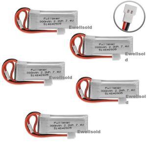 WLtoys F959 XK DHC-2 A600 A700 A800 A430 RC 비행기용 USB 충전기 7.4V 300mAh 30c 리튬 포 배터리 2.2WH