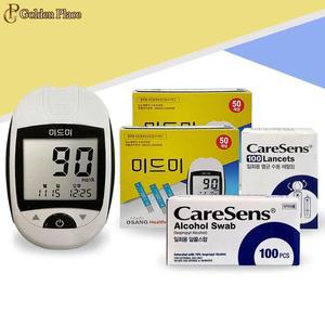 미드미 혈당측정기+시험지100매+침100개+솜100매 측정지 검사지 스트립 당체크 G