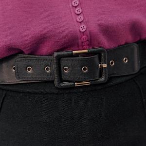 [마쟈] 사각 버클 아일렛 밴딩 벨트 ZD04AB400ON