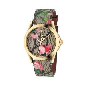 구찌 YA1264038 G타임리스 여성 가죽 쿼츠 38mm
