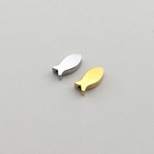 비즈톡 [S2-1-01]써지컬스틸 펜던트 물고기통과형 9.5x4.5mm (내경1.4mm) ,1개