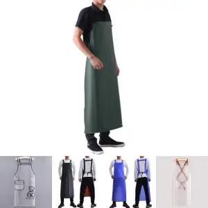 디그린 방수 업소용 앞치마(110x80cm)/원피스형/주방/식당/미용/비닐/미술/작업용/벌초/대형/남성/녹색