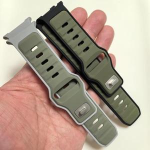 삼성 갤럭시 워치8 클래식 46mm 스포츠 밴드용 투톤 실리콘 스트랩 (틈새 없음) 8 브레이슬릿 벨트