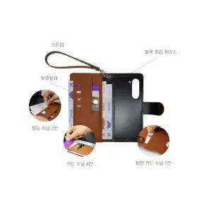 갤럭시 겔럭시 Z폴드4 SM-F936N 100% 국내산 국산 수공업 제작 천연 소가죽 카드 지폐 수납 지갑형