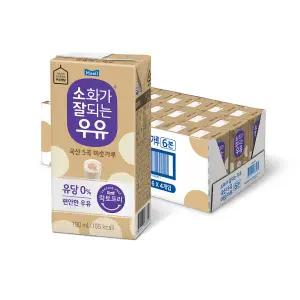 매일유업 소화가 잘되는 우유(락토프리) 미숫가루 멸균 190ml 24개입 x1박스