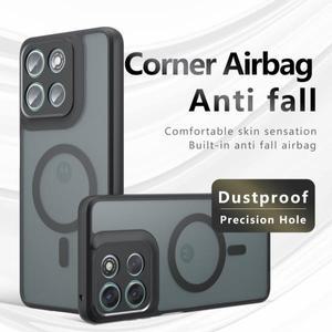 Motorola Moto G56 MotoG56 5G 충격 방지 매트 뒷면 커버 Coque 용 Magsafe 자기 무선 충전 케이스 용